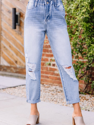 Kancan: Never Leave High Rise Paperbag Jeans