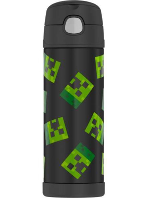 Thermos Minecraft 16oz Funtainer Water Bottle - Black