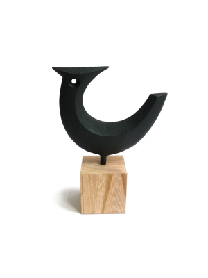 Saikai - Ornament Kiji Green Pheasant - Cast Iron & Wood