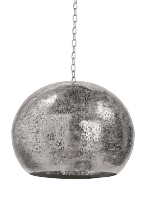 Pierced Metal Sphere Pendant