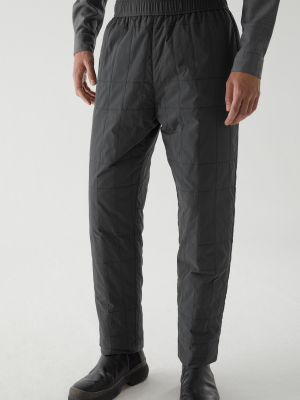 Recycled Nylon Quilted Joggers