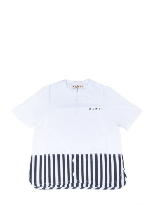 Marni Kids Chest Logo Print T-shirt