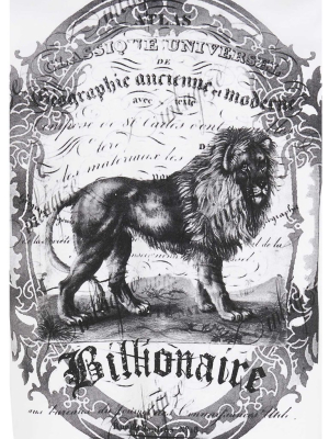 Billionaire Lion Print Crewneck T-shirt