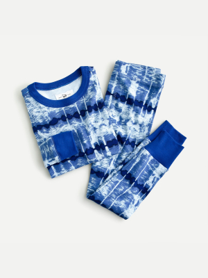 Kids' Long-sleeve Pajama Set In Tie-dye