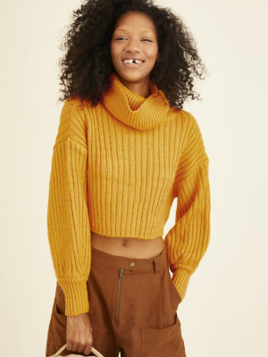 Uo Mia Turtleneck Cropped Sweater