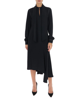 Marni Asymmetric Neck-tie Midi Dress