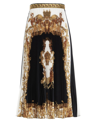 Versace Printed Pleated Skirt