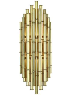 Meurice Two Light Wall Sconce Modern Brass