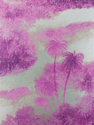 Sample Cocos Wallpaper In Purple From The Samana Collection By Matthew Williamson