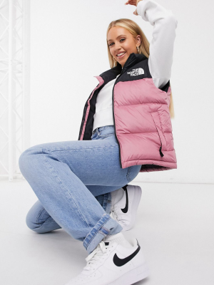 The North Face 1996 Retro Nuptse Vest In Pink