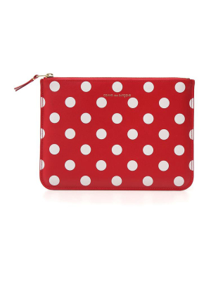 Comme Des Garçons Wallet Polka Dot Clutch