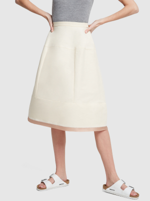 White A-line Skirt