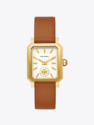 Robinson Watch, Brown Leather/gold-tone, 27 X 29 Mm