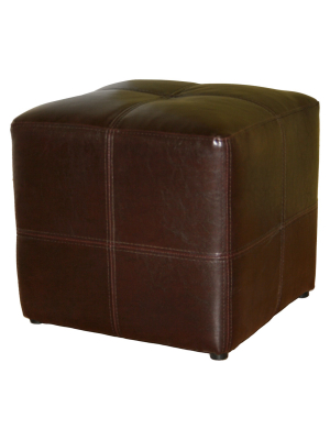 Nox Ottoman Dark Brown - Baxton Studio