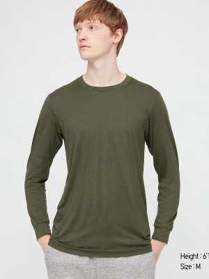 Men Heattech Crew Neck Long-sleeve T-shirt