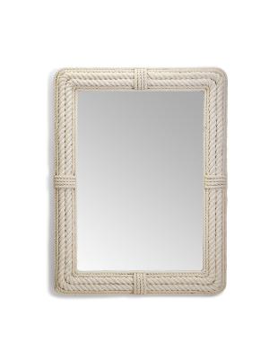 Coastal Reflections Rope Hand-crafted Wall Mirror