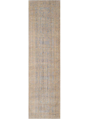 Valencia Gray/gold Runner Rug