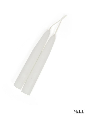 Short White Taper Candles
