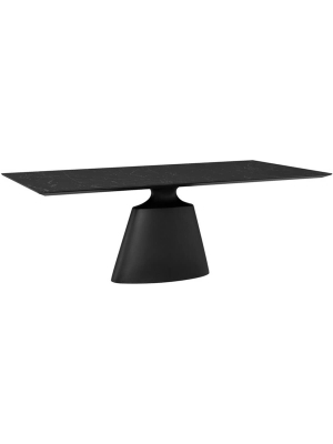 Taji Rectangular Dining Table, Black