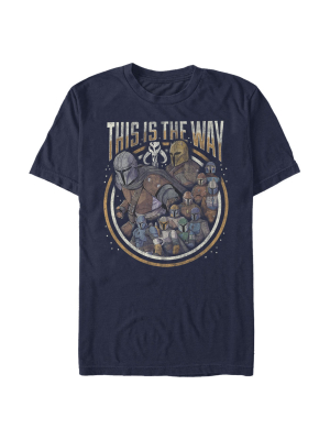 Men's Star Wars The Mandalorian Group Shot This Is The Way T-shirt