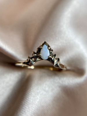 Opal Halo Stacker Ring