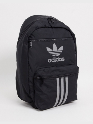 Adidas Originals Backpack With Reflective Logo In Black