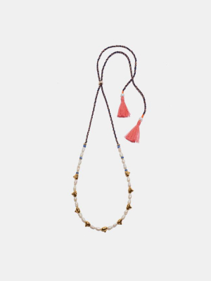 Lizzie Fortunato Simple Tooth Necklace Pearl