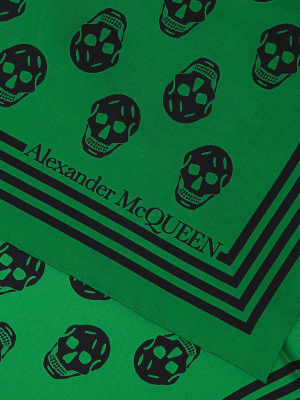 Alexander Mcqueen Allover Skull Print Scarf