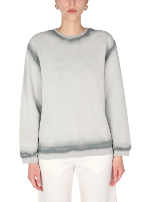 Alberta Ferretti Logo Embroidered Sweatshirt