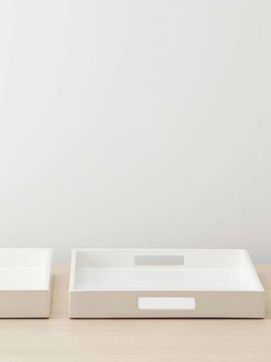 White Lacquered Trays