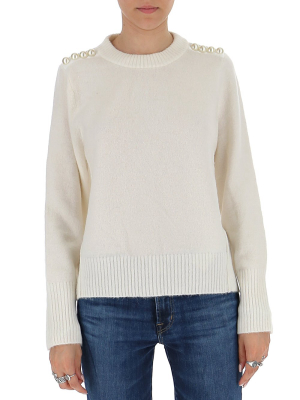 3.1 Phillip Lim Embellished Shoulder Knitted Sweater