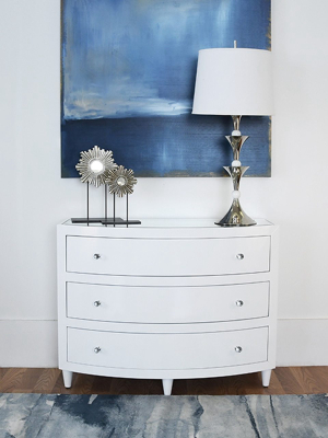 Natalie 3 Drawer Chest White Lacquerquer