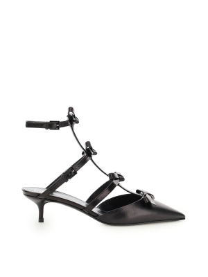 Valentino French Bows Ankle-strap Pumps