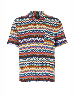 Missoni Zig Zag Patterned Short Sleeve Shirt