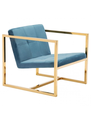 Candelabra Home Alt Arm Chair - Blue Velvet