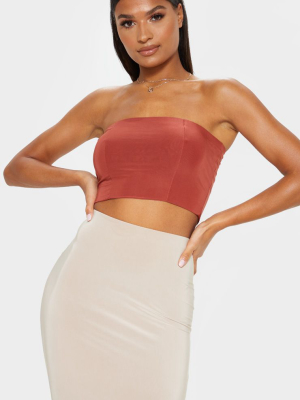 Helsa Spice Slinky Bandeau Crop Top