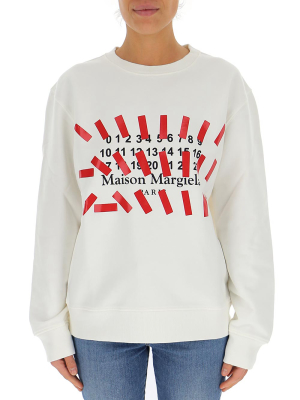 Maison Margiela Tape Print Crewneck Sweatshirt