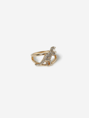 **crystal Dinosaur Ring