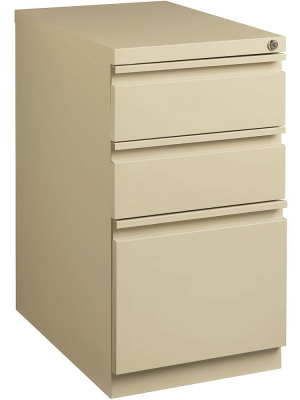 Staples 3-drawer Mobile Pedestal File Cabinet Putty (20-inch) 24871d