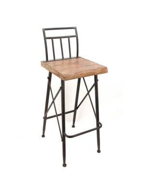 Farmhouse Stool Natural/black - Stylecraft