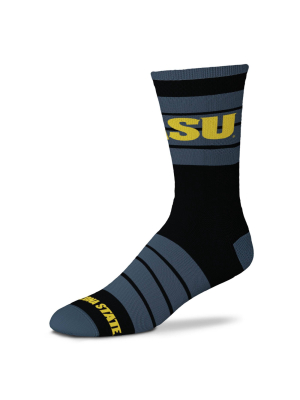 Ncaa Arizona State Sun Devils Men's Quad Black Crew Socks - 10-13