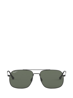 Ray-ban Rb3595 Square Aviator Polarised Sunglasses