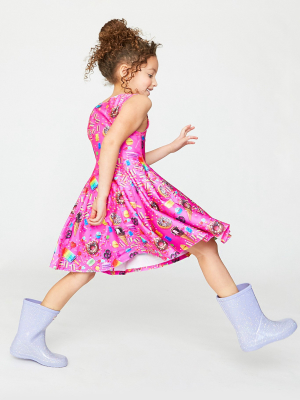 Girls Candy Spill Skater Dress