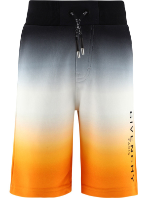 Givenchy Kids Logo Printed Ombré Shorts