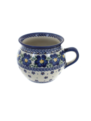 Blue Rose Polish Pottery Spring Blossom Bubble Soup Mug