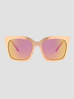 Women's Square Metal Sunglasses - A New Day™ Pink