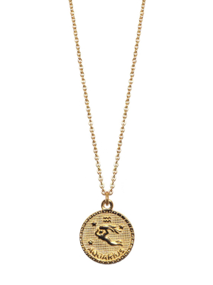 Sterling Aquarius Zodiac Necklace