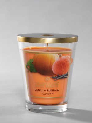 11.5oz Lidded Glass Jar Vanilla Pumpkin Candle - Home Scents By Chesapeake Bay Candle