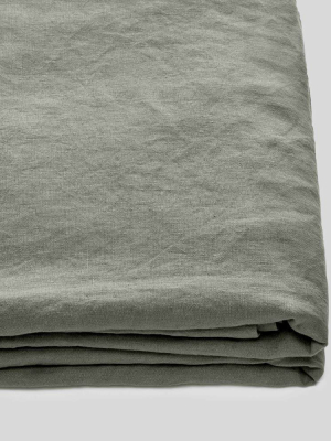 100% Linen Fitted Sheet In Khaki