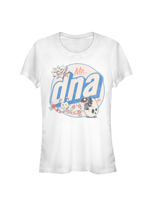 Junior's Jurassic World Mr. Dna Cartoon T-shirt